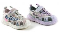 B&G туфли открытые розовый-серый/фиолетовый