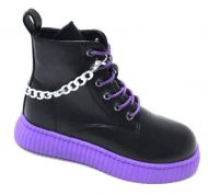 BESSKY ботинки черный/фиолетовый