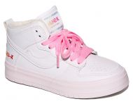 Капитошка ботинки белый/розовый