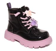 Капитошка ботинки черный/фиолетовый