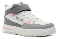 Колобок ботинки серый/розовый