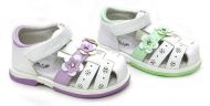 МД туфли открытые белый-фиолетовый/белый-салатовый