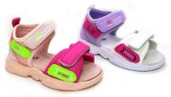 МД туфли открытые розовый-фуксия/фиолетовый-белый